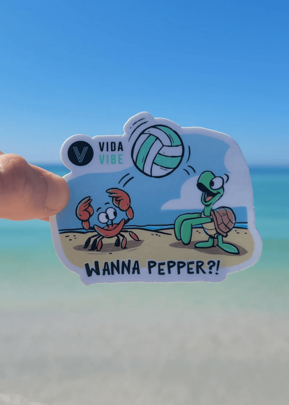 Wanna Pepper Volleyball Sticker